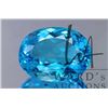 Image 2 : 90.59 ct certified Swiss Blue Topaz gemstone, Certificate provided by consignor