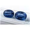 Image 1 : 14.72 ct certified blue Kyanite gemstone pair, Certificate provided by consignor
