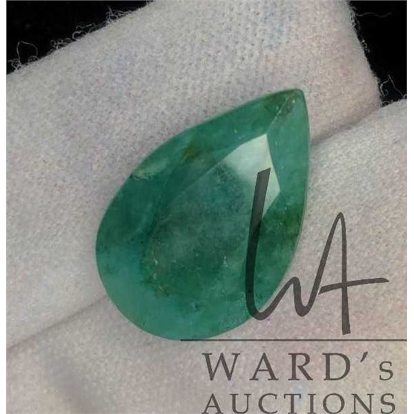 13.75 ct certified emerald gemstone, Certificate provided by consignor