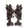 Image 1 : Two quality Chinese rosewood carvings of Immortals, each 14" in height