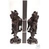 Image 8 : Two quality Chinese rosewood carvings of Immortals, each 14" in height