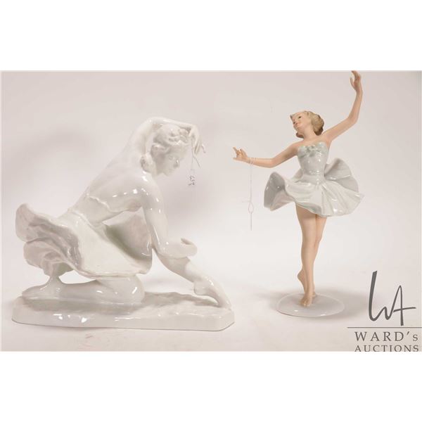 Two German ballerina figures including Rosenthal "Daisy Spies", 8" H X 9" W