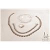 Image 1 : Tray lot of jewellery including 7 1/2" bracelet and 16" necklace, both marked 925 and a sterling sil