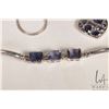 Image 2 : 25" sterling silver neck chain marked Italy 925 with faceted amethyst gemstone heart pendant and an 