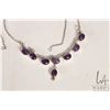 Image 2 : Cabochon gemstone necklace 18" in length, note: missing clasp and an 18" Italian made neck chain mar