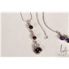 Image 3 : Cabochon gemstone necklace 18" in length, note: missing clasp and an 18" Italian made neck chain mar