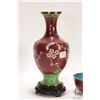 Image 2 : Two pieces of Chinese cloisonne including floral and butterfly 9" vase and a floral bowl