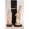 Image 2 : Hand carved antique elephant ivory Okimono figure 6" in height including attached wooden plinth and