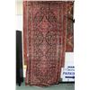 Image 1 : 100% hand made Iranian wool carpet runner, Hamdan, triple medallion, red background and highlights o