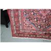 Image 2 : 100% hand made Iranian wool carpet runner, Hamdan, triple medallion, red background and highlights o