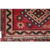 Image 2 : 100% hand made Iranian wool carpet, Shiraz, triple medallion, red background and highlights of blue,