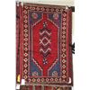 Image 1 : 100% hand made Iranian wool carpet, Fasa, red background and highlights of blue, cream, black etc. 2