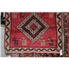 Image 2 : 100% hand made Iranian wool carpet, Shiraz, double medallion, red background, stylized goat pattern 