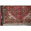 Image 2 : 100% hand made Iranian wool carpet runner, Hamdan, center medallion and red background with highligh