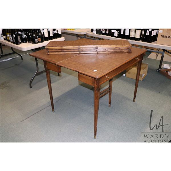 Fold over extension accessory table 29" x 38" x 20" when folded, includes five leaves