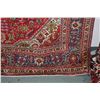 Image 2 : 100% hand made Iranian wool carpet, Tabriz with center medallion, red background and highlights of g