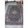 Image 1 : 100% hand made Iranian wool carpet, Kashan, center medallion blue background and highlights of blue,