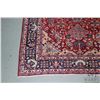 Image 2 : 100% hand made Iranian wool carpet, Esfahan, center medallion, red background and highlights of blue