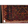 Image 2 : Vinatge wool area carpet with deep red back background and highlights of black, cream, green etc. 51