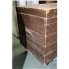 Image 2 : Primitive wooden chest with attached metal handles, 17" X 40" X 18"