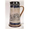 Image 1 : Antique Hannah Barlow, artist signed Doulton Lambeth pitcher with sgraffito scene depicting a child 