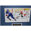 Image 4 : Shadow box framed, hand signed No.14 Eberle jersey with promo photos, outside dimension including fr