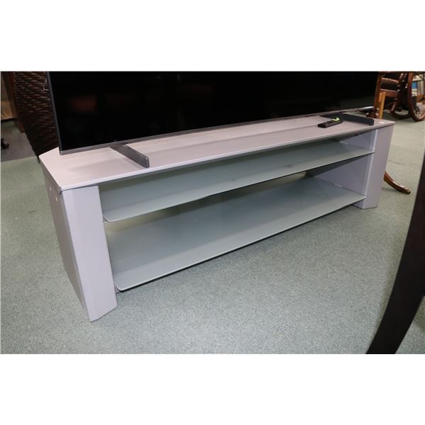 Floor standing television stand with component shelves, 54" W X 16" H X 21" D
