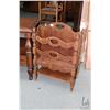 Image 2 : Three pieces of vintage furniture including side table, magazine rack and 29" H occasional table