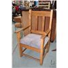 Image 1 : Primitive Mission style, open arm side chair