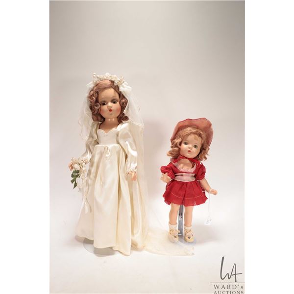 Two vintage composition dolls including 13' Effanbee wigged Patsy doll and a 1940's Madame Alexander