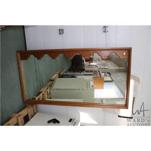 Framed wall mirror, outside dimensions 33"x63"