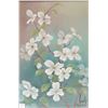 Image 1 : Rose Leonard pastel on paper of dogwood branches and blossoms. Signed by artist, 19"x12". Note: Artw