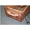 Image 3 : Primitive wooden box 11" high, 31"x18" plus contents including a pair of boot stretchers, and 2 chro
