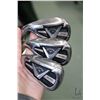 Image 12 : Callaway golfbag with a set of left handed Callaway clubs including five irons, five metal woods, an