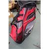 Image 17 : Callaway golfbag with a set of left handed Callaway clubs including five irons, five metal woods, an