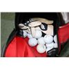 Image 18 : Callaway golfbag with a set of left handed Callaway clubs including five irons, five metal woods, an