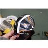 Image 5 : Callaway golfbag with a set of left handed Callaway clubs including five irons, five metal woods, an