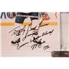 Image 3 : Five hand signed promo photos from the late 80's Edmonton Oilers including Mark Messier, Paul Coffey