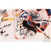 Image 5 : Five hand signed promo photos from the late 80's Edmonton Oilers including Mark Messier, Paul Coffey