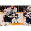 Image 6 : Five hand signed promo photos from the late 80's Edmonton Oilers including Mark Messier, Paul Coffey