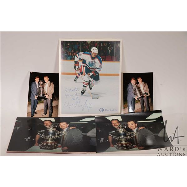 Selection of photos that include Wayne Gretzky, one hand signed. All from the personal selection of 