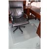 Image 1 : Krug Office Furniture Oval series leather office chair and a plastic floor protector