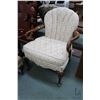 Image 1 : Vintage channel back chair with show wood