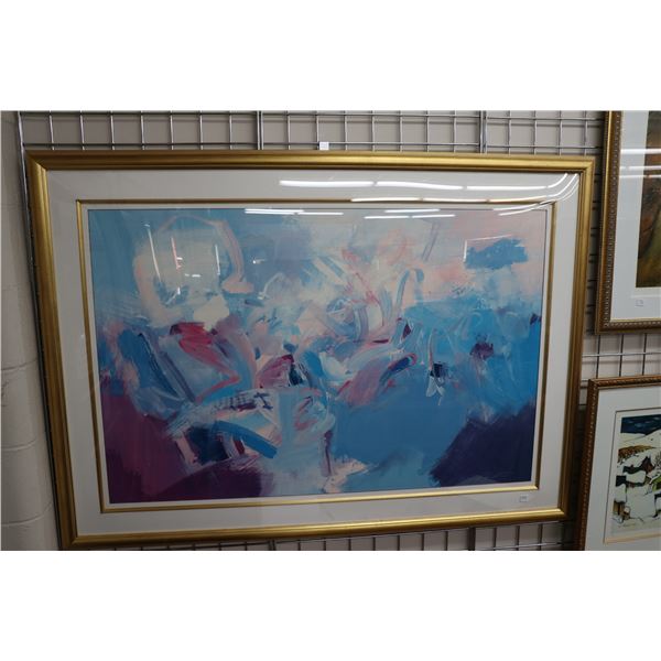 Jack Roberts, framed untitled abstract print, overall dimensions including frame 43" X 60"