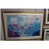 Image 1 : Jack Roberts, framed untitled abstract print, overall dimensions including frame 43" X 60"