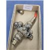 Image 1 : Antique 4 1/2" baby rattle, note: one detached bell, included and silverplate worn down to brass