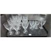 Image 1 : Fourteen pieces of Webb & Corbett "Georgian" crystal stemware including three 4" and eleven 4 3/4"