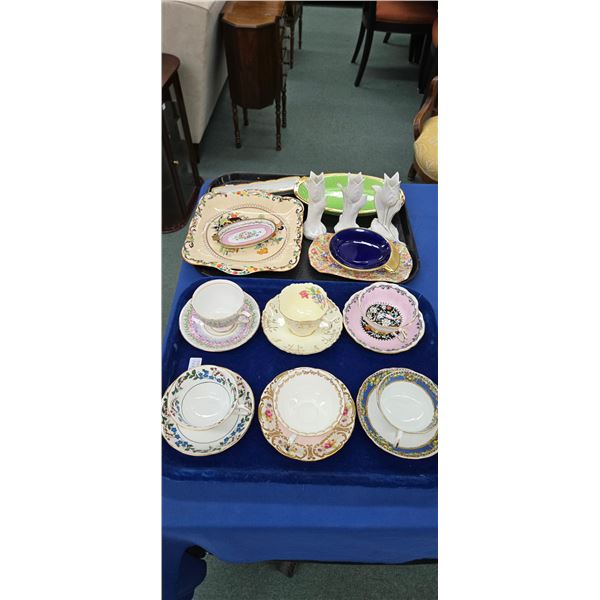 Selection of porcelain and china including six cups and saucers, Aynsley, Foley, Paragon etc. plus R