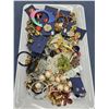 Image 1 : Tray lot of vintage collectible costume jewellery including necklaces, earrings, bracelets etc. lots