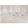 Image 3 : Selection of glassware including four signed cognac glasses, four fluted sherbet and four tall champ